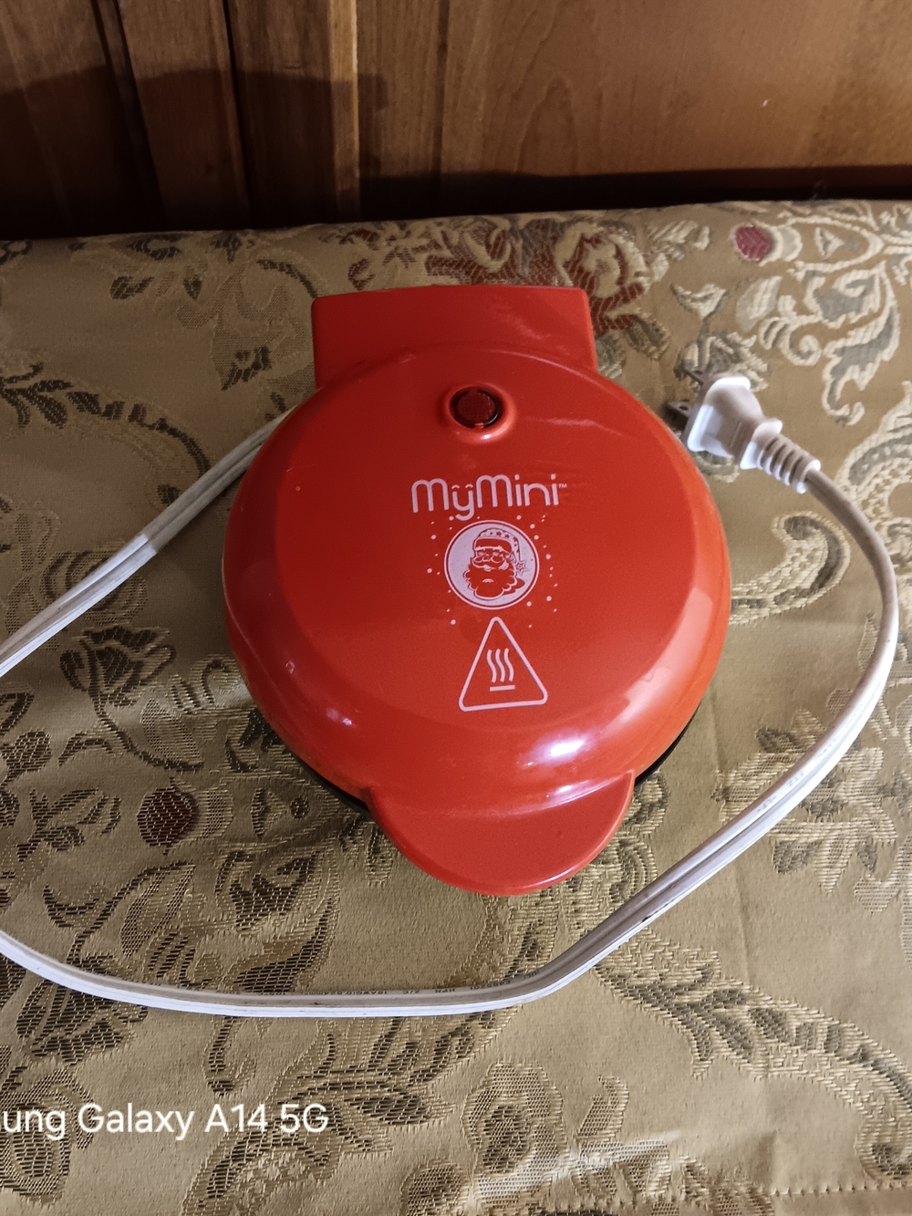 Red Mini Waffle Maker — Compact Holiday Kitchen Tool